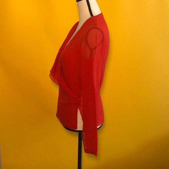 Robert Rodriguez silk long sleeve wrap blouse - Picture 3 of 7